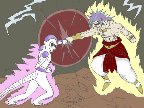 Frieza Vs Broly with color