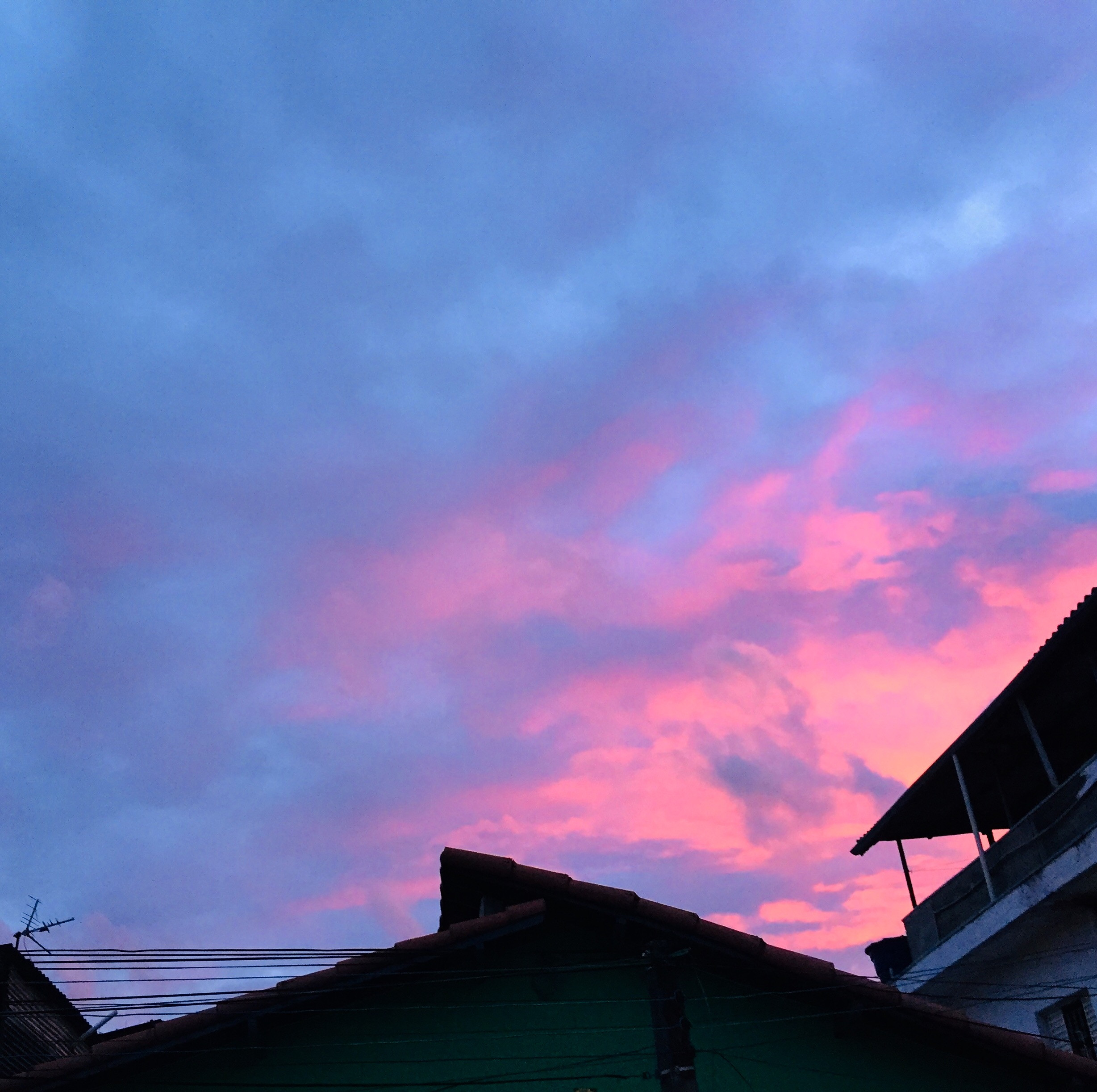 Pink and blue sky