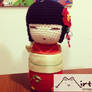 Kokeshi doll amigurumi by Mirtha Amigurumis