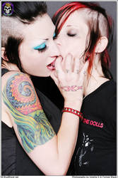 Deathrock Kiss - Domiana and Kat