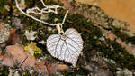 Silver leaf pendant with zircon by AranelTauri
