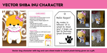 Vector Shiba Inu Character - Sakura: Collage