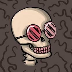 Skull with cool glasses v2