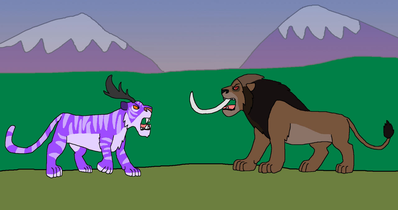 Tiger-Deer vs Tusked Lion by alliassalmon on DeviantArt