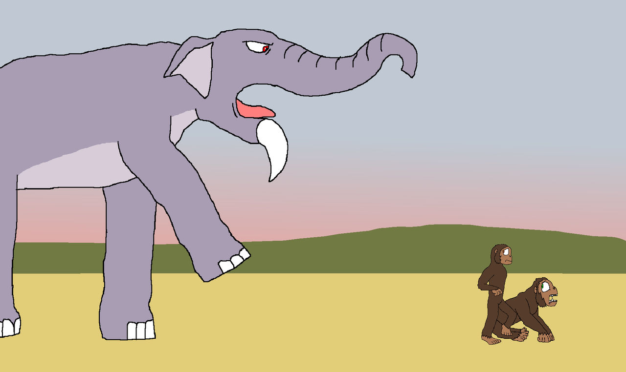 Being Chased by a Raging Deinotherium by alliassalmon on DeviantArt