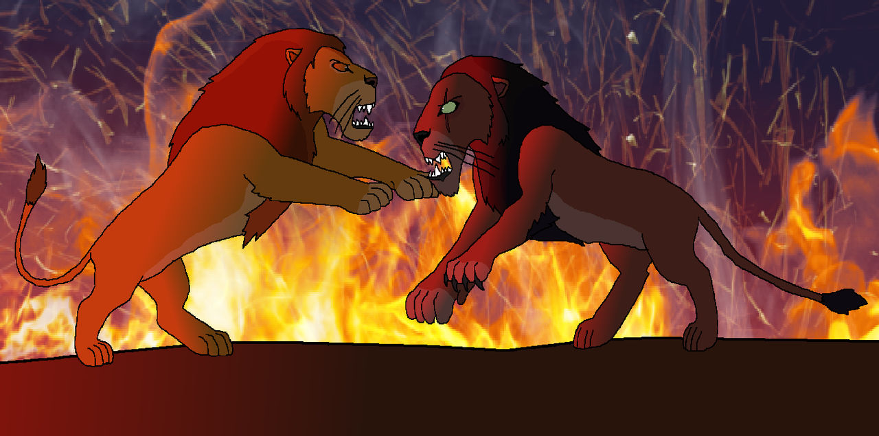 Simba vs. Scar (Semi-Realistic) by alliassalmon on DeviantArt