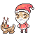 { Free Icon } --  Santa and Rudolph by Hardrockangel