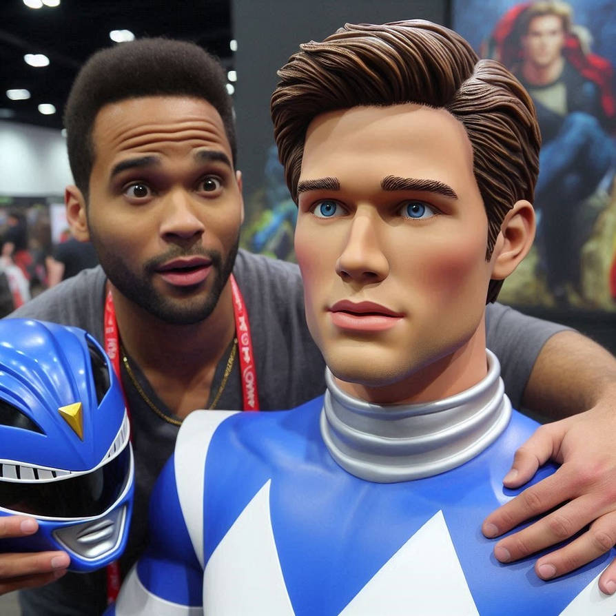 Blue Ranger Transformation Transforming into Blue Ranger Wax Figure by maledollmaker2024 on DeviantArt