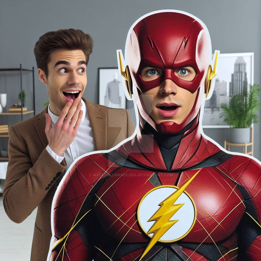 The Flash cardboard cutout 2 by maledollmaker2024 on DeviantArt