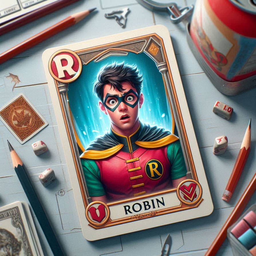 Robin trapped in card 2 by maledollmaker2024 on DeviantArt