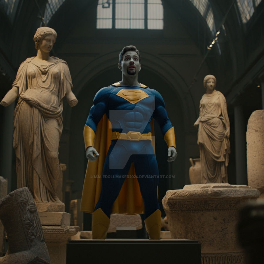 Statues Deviantart Superhero Stone Statue Wide Shot 1 by maledollmaker2024 on DeviantArt