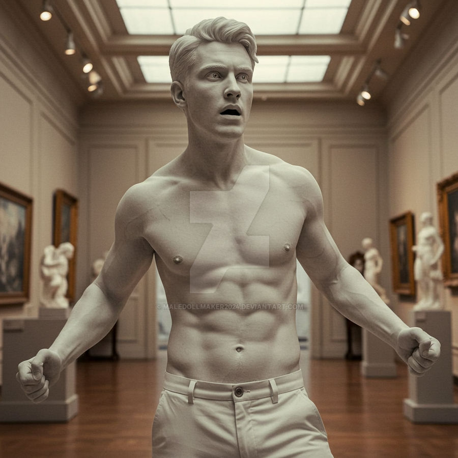 Statues Deviantart Man into Statue 6 by maledollmaker2024 on DeviantArt