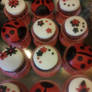 Ladybug and Flower Cupcakes