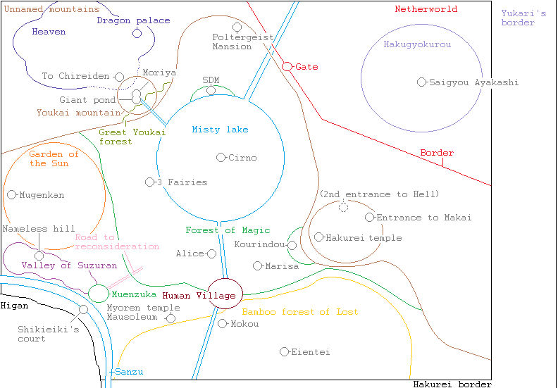 Map of Gensokyo by Tsalop on DeviantArt