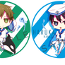 Free! - Chibi sailor man badges