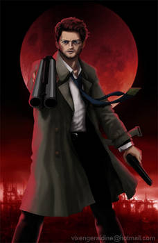 Castiel the gun wielding angel