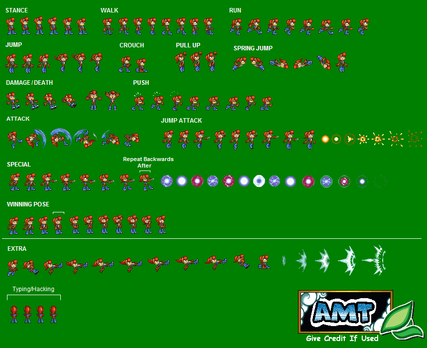 Sonic ATS/Mighty The Armadillo Sprite Sheet Remade by RedactedAccount on  DeviantArt