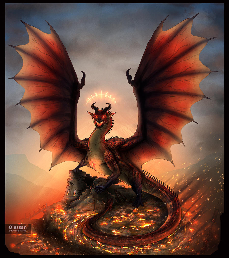 Red Dragon / Book cover art by Dragolisco on DeviantArt