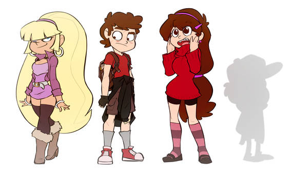 Pacifica, Dipper and Mabel by Bigdad.