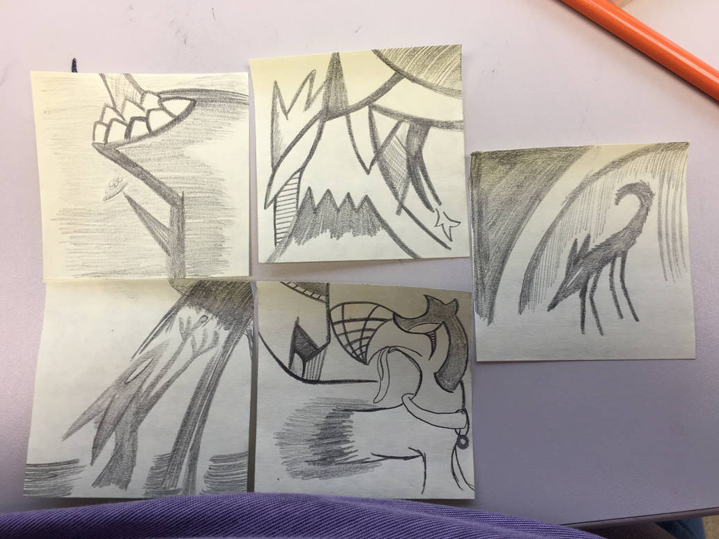 Sticky note doodles by Fangsniper1 on DeviantArt