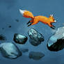 Fox on flying Stones
