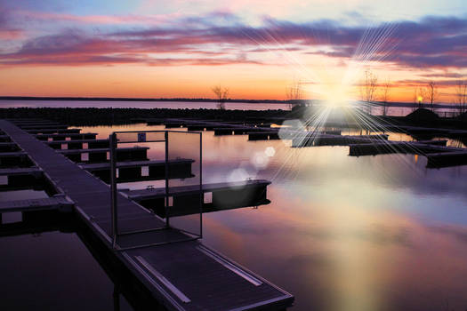 Aylmer's marina Photomanipulated