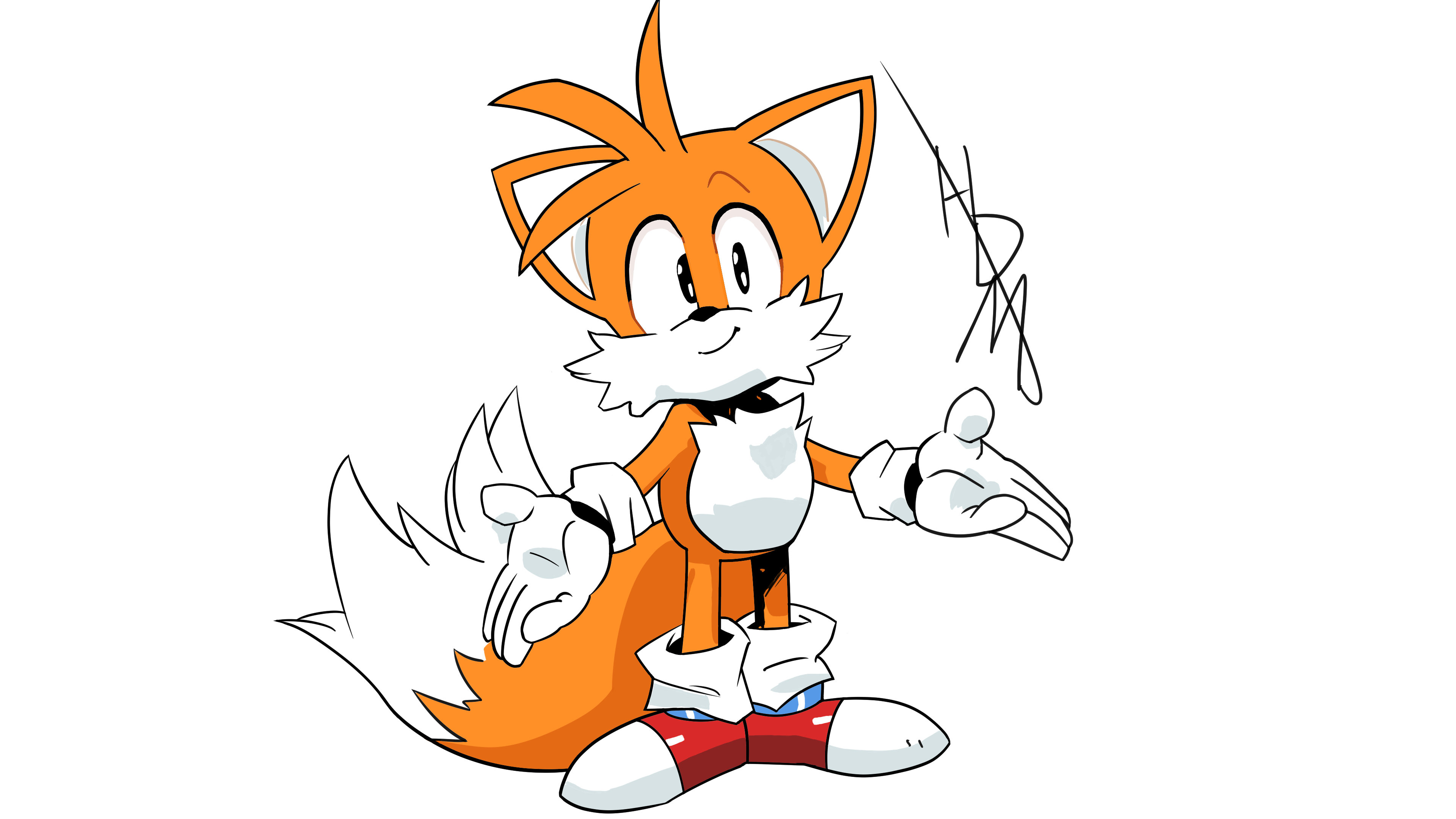Classic Tails Sonic Mania Tyson Hesse Style Draw By Hiddenmatrixyt On