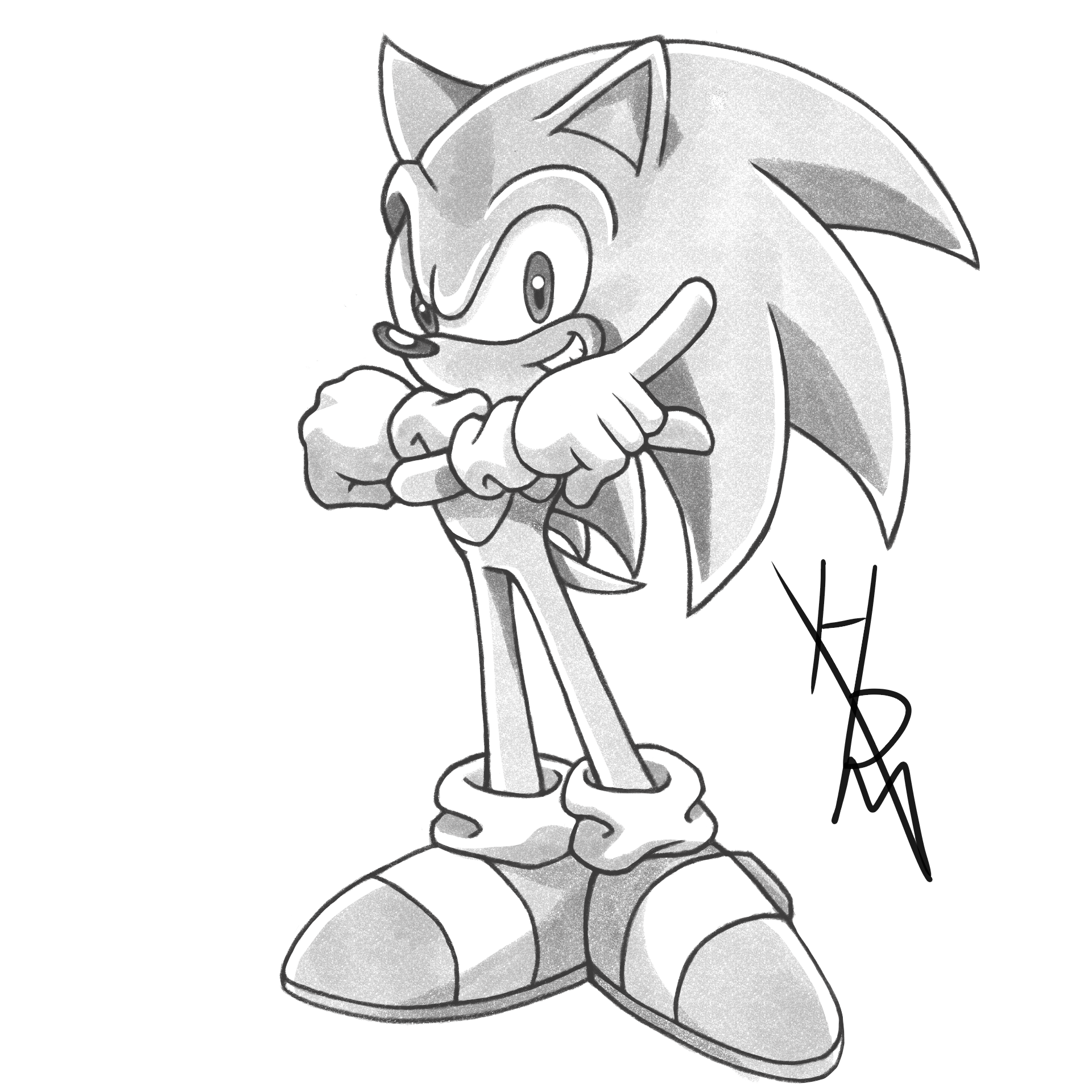 Sonic X cartoon style pencil drawing by HiddenMatrixYT on DeviantArt