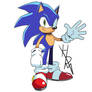 Modern Sonic Tyson Hesse Style Colour Drawing