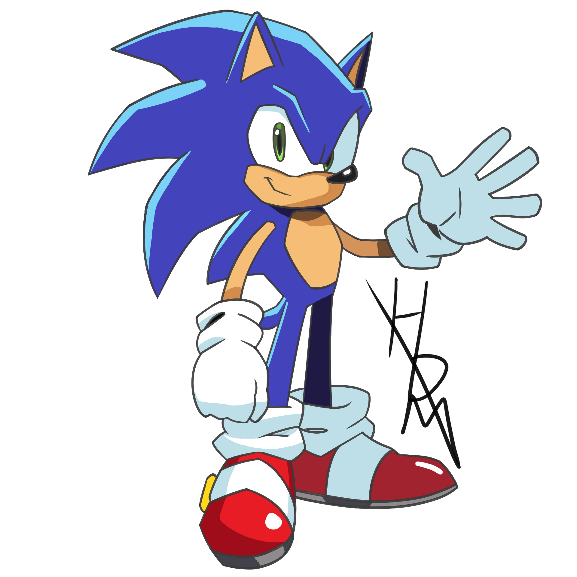 Modern Sonic Tyson Hesse Style Colour Drawing by HiddenMatrixYT on Modern Sonic Tyson Hesse Style Colour Drawing by HiddenMatrixYT on