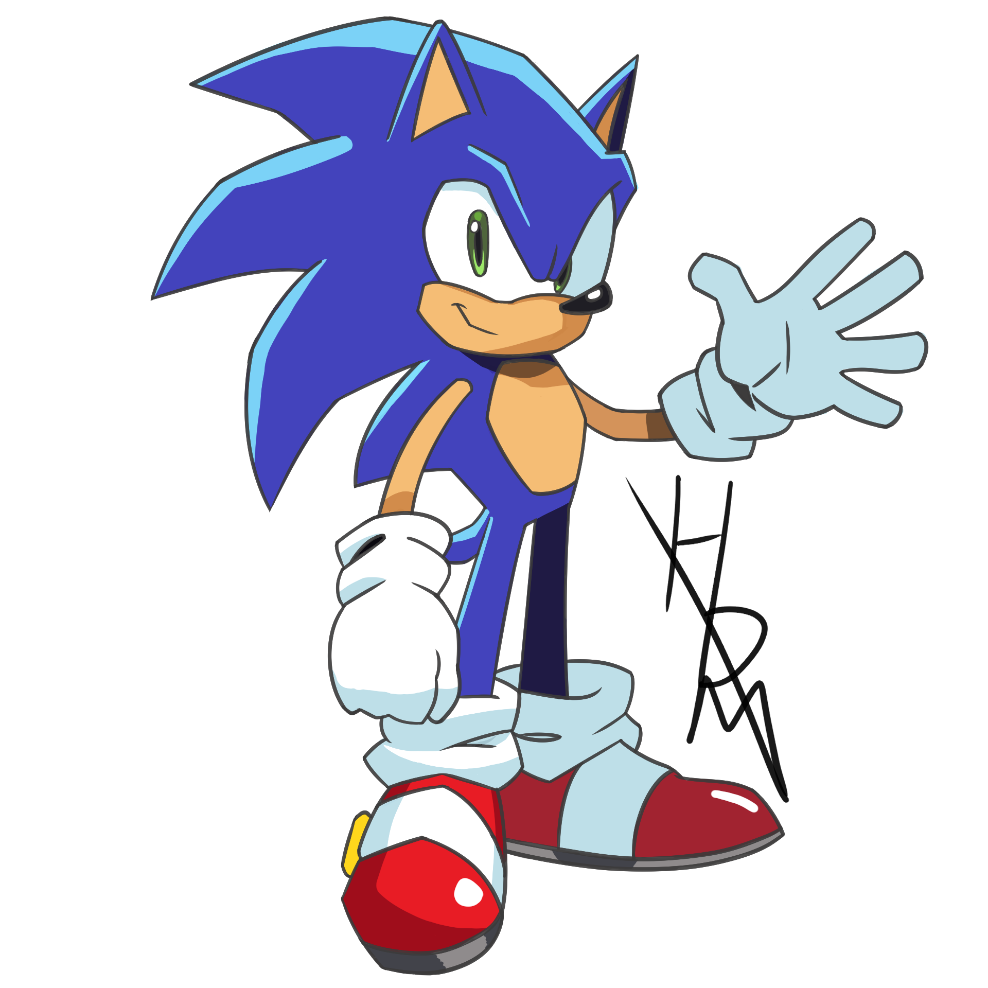 Super-Sonic Drawing (Sonic X Style) by HiddenMatrixYT on DeviantArt