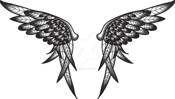 Final Wing Tattoo Design