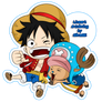 Chibi Luffy and Chopper