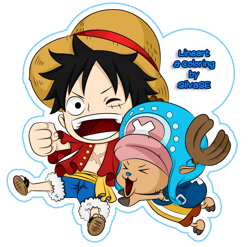 Chibi Luffy and Chopper