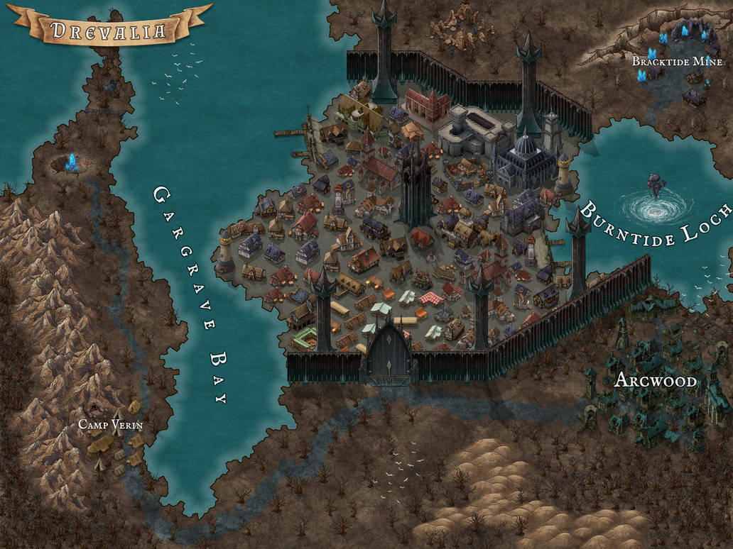 Trevia Map Drevalia - World Map by ForsvarDND on DeviantArt