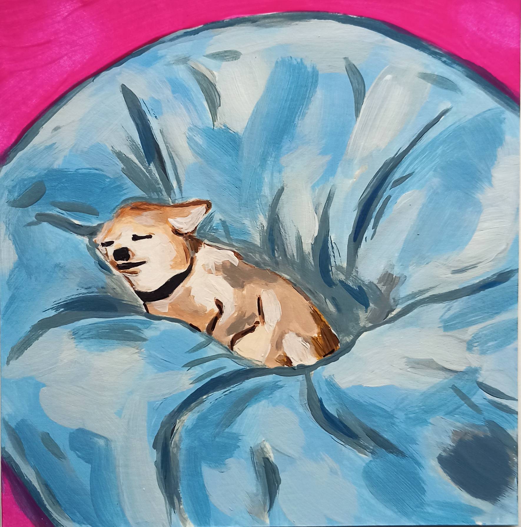 Sleeping Dog Meme Painting by mstyrart on DeviantArt