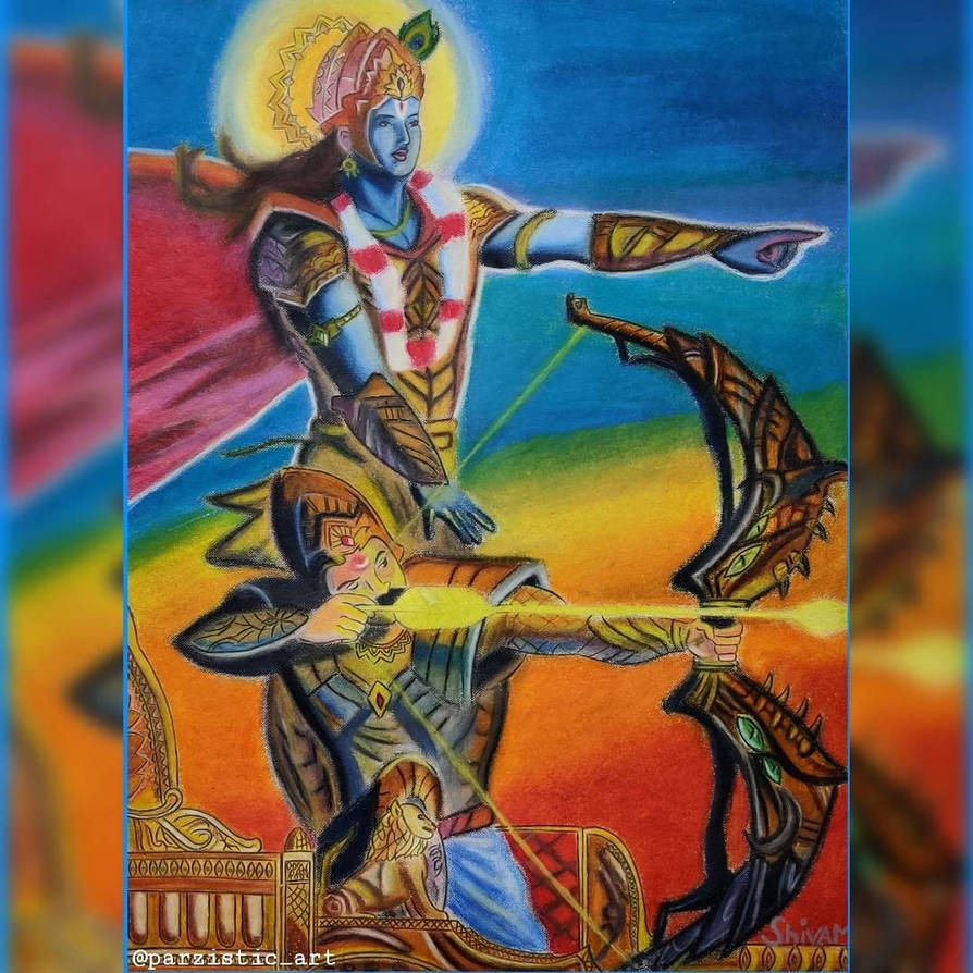 Lord Krishna and Arjuna by parzistic on DeviantArt