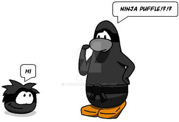 Ninja Penguin And Puffle