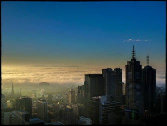 Foggy Sunrise over Melbourne