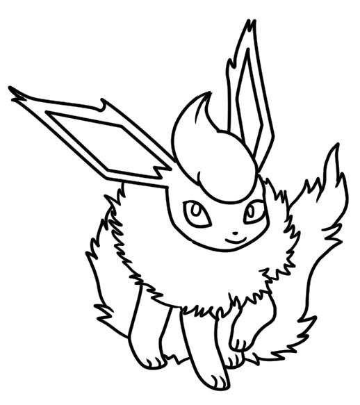 Flareon Coloring Page 2 By Bellatrixie White On Deviantart
