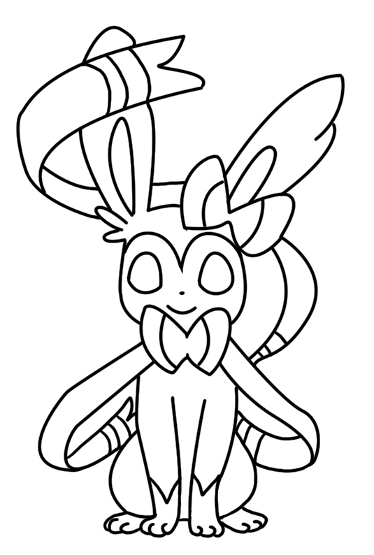 Sylveon coloring page by Bellatrixie-White on DeviantArt