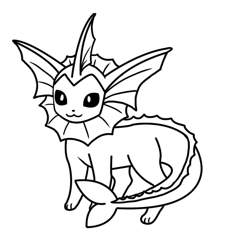 Vaporeon coloring pages, www.veupropia.org