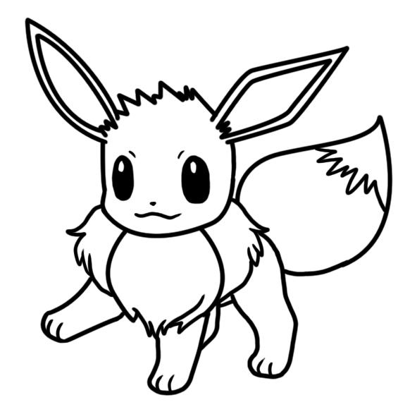 eevee coloring page by bellatrixie white on deviantart