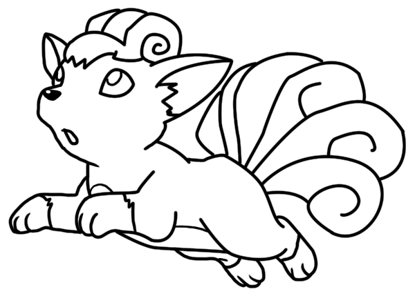 Vulpix coloring  page  by Bellatrixie White on DeviantArt