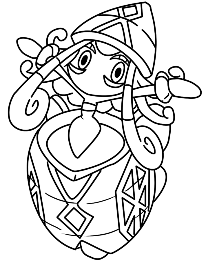 Tapu Lele em Pokémon Lendário para colorir