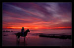 Sunset Horseman by RoieG