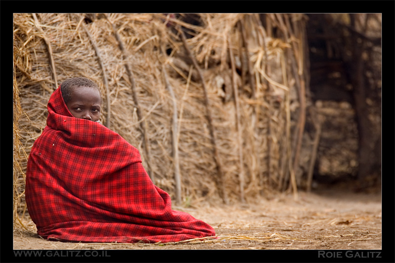 Little red masai boy