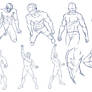Heroic poses and torsos