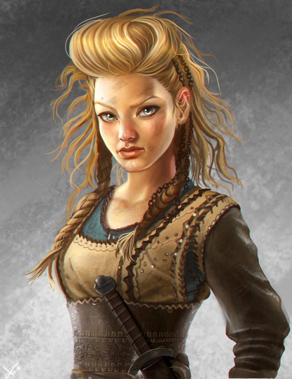 Vikings : Lagherta the shield maiden by fredrickruntu on DeviantArt