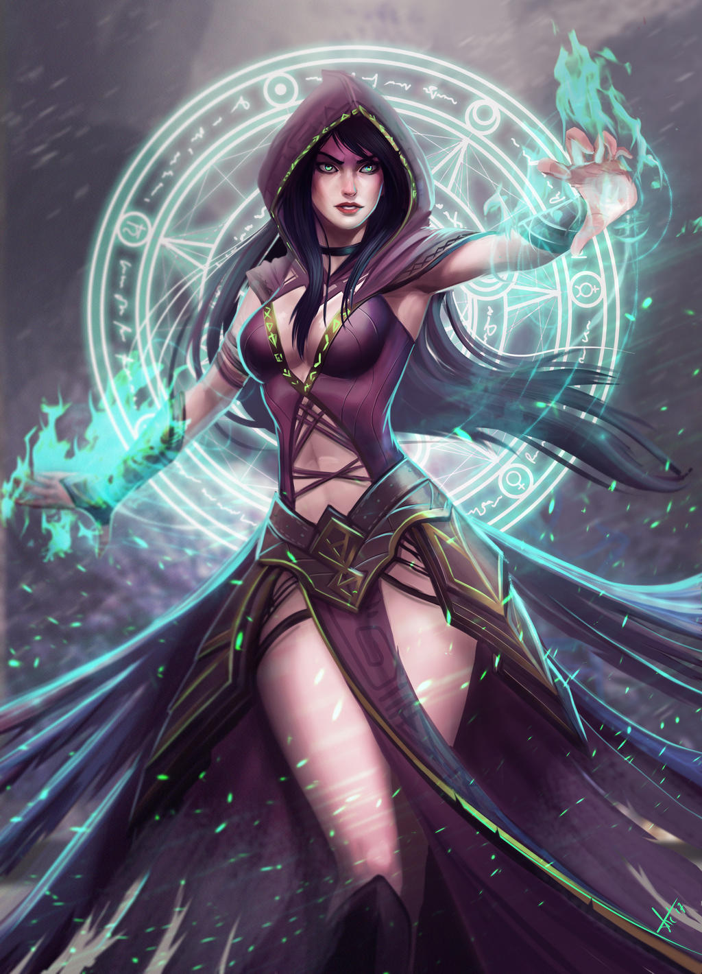 Sorceress By Victter le fou On DeviantArt artstation-arcane-archmage-mage